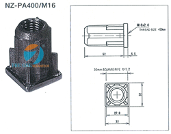 Chân đế điều chỉnh đáy tròn NZ-PA400/M16